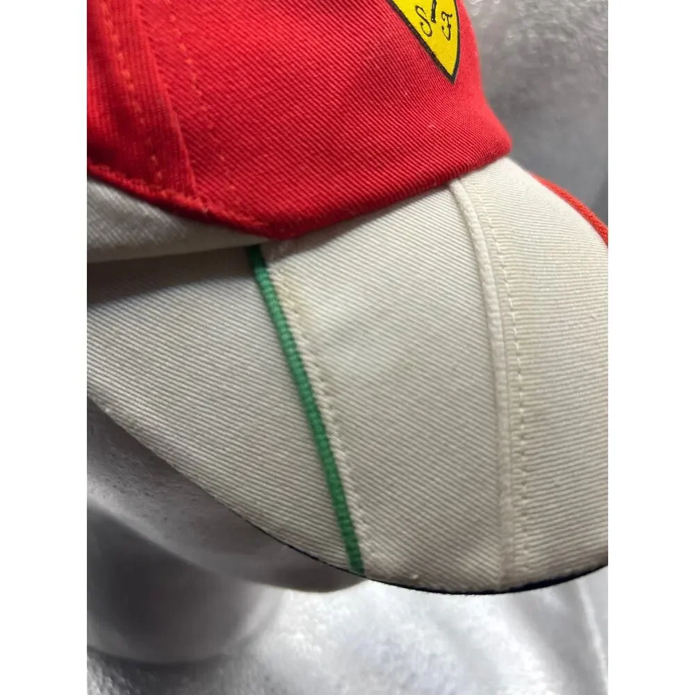 Ferrari Scuderia Adjustable Baseball Cap Red White Racing Hat Embroidered Logo‎